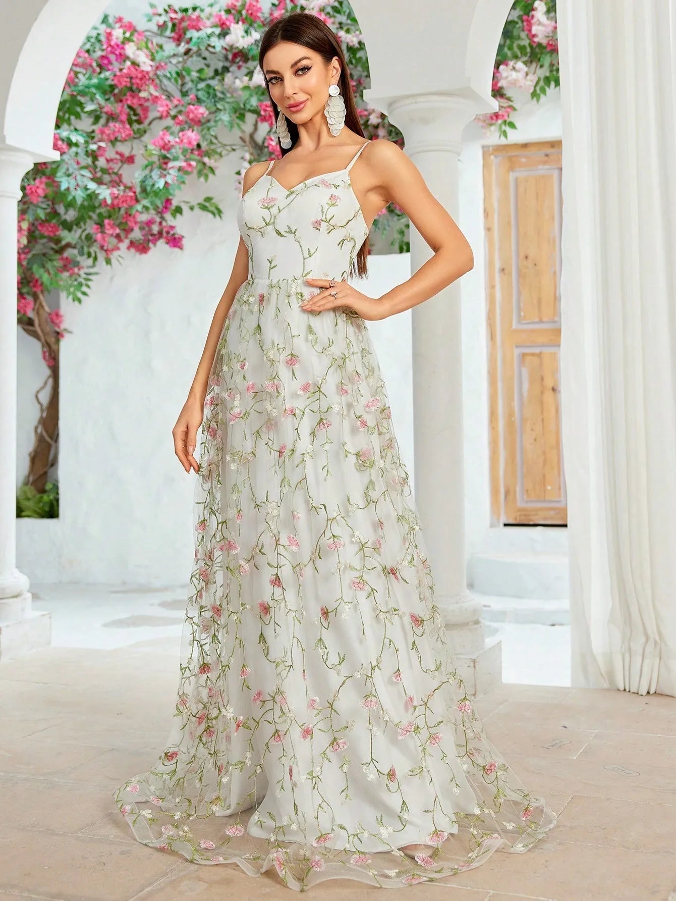 European and American Style Mesh New Embroidered Dress, Photo Party, Dance Party, Embroidered Evening Dress, Sweet Dress, 2025 Badiee Stylez