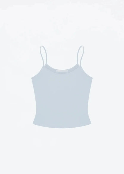 Tank Baby Blue Women's Summer Camisole Soy Color Fog Gray New Color Custom Dyed Tight Bottoming Shirt Slim Fit Top