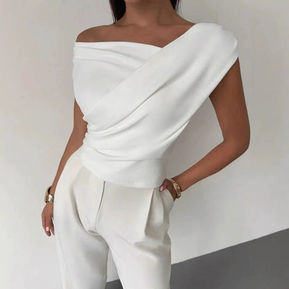 Fashion Tops Tee Woman Solid Sleeveless Shirts Ladies Camisas Mujer Summer Casual Sexy Blouse Shirt Women Clothing Blusas WHITE