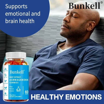 Ashwagandha Gummies - Contains vitamin D3, helps improve sleep, relieve stress and calmness, and boost immunity