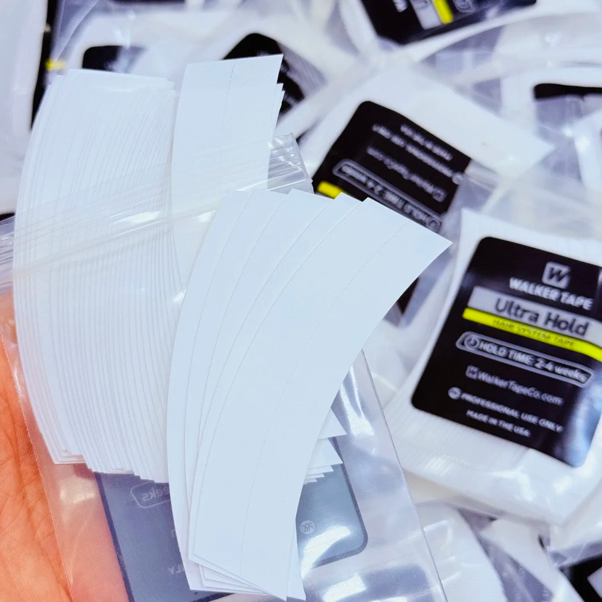 36/72/108 Pieces of White Super Shaped Lace Front Curved Double-sided Wig Adhesive