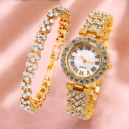 Watch For Women Watches 2025 Best Selling Products Luxury Watch Luxury Brand Reloj Mujer Watch Bracelet Set Diamond Steel Band Gold United States