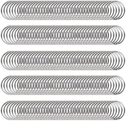 20/100pcs Stainless Steel Polished Key Ring Key Chain 25mm Round Flat Round Split Keychain Metal Blank Circle For DIY Findings