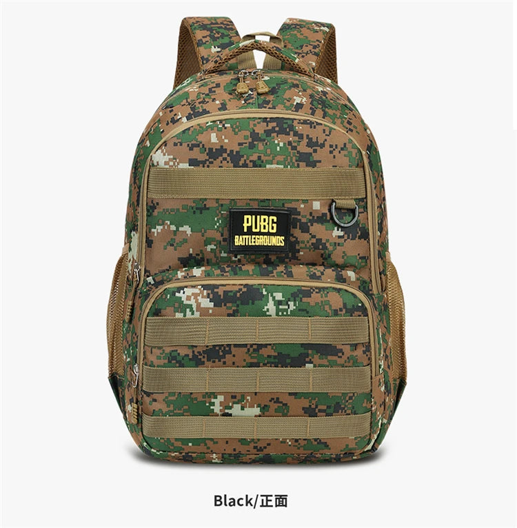 Camouflage Tactical Backpack for Men Large Capacity Outdoor PUBG Style Waterproof Travel School Bag Multifunctional for Daily Us
