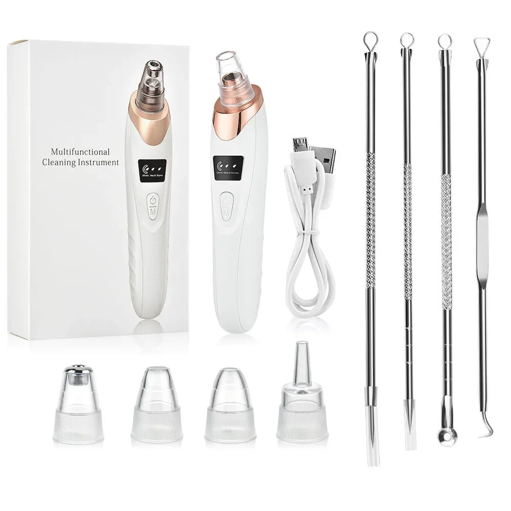 Okayso Blackhead Remover with Acne Needle Vacuum Pore Cleaner Black Pimple Blemish Remove for Face&Nose Skin Care Tool Kit plus CHINA