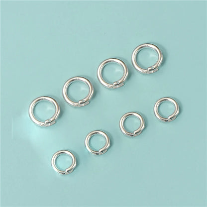 2pcs Authentic Real 925 Sterling Silver Open Jump Rings O Ring Connector for DIY Bracelet Necklace Earring Jewelry Craft Making