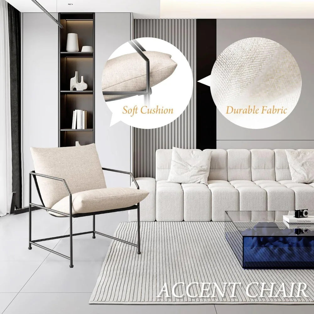 Accent Chair Living Room Chairs Accent Chairs Set of 2 Comfy Reading Chair for Bedroom Upholstered Lounge Chair Mid Century Badiee Stylez