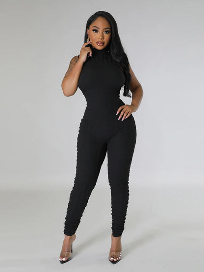 Sleeveless Zip Up Jumpsuit Women Chic and Elegant Woman Jumpsuit Sexy Tight Jumpsuit Full Body Ladies Wholesale Dropshipping Badiee Stylez