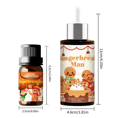 10ml 60ml Gingerbread Man Essential Oils Christmas fragrance DIY skincare oil massage oil candle Festival gifts - Badiee Stylez