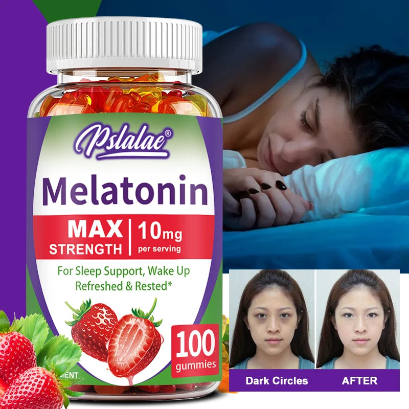 Melatonin Gummies 10 Mg - Fall Asleep Naturally, Fight Insomnia, Support Immunity, and Improve Rest Quality