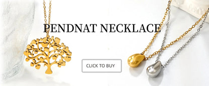 LUXUSTEEL Pendant Earnail Chain Bracelet Set Flower Shaped Stainless Steel Pendants Necklace Earring Sets Necklace Jewelry Gift Badiee Stylez