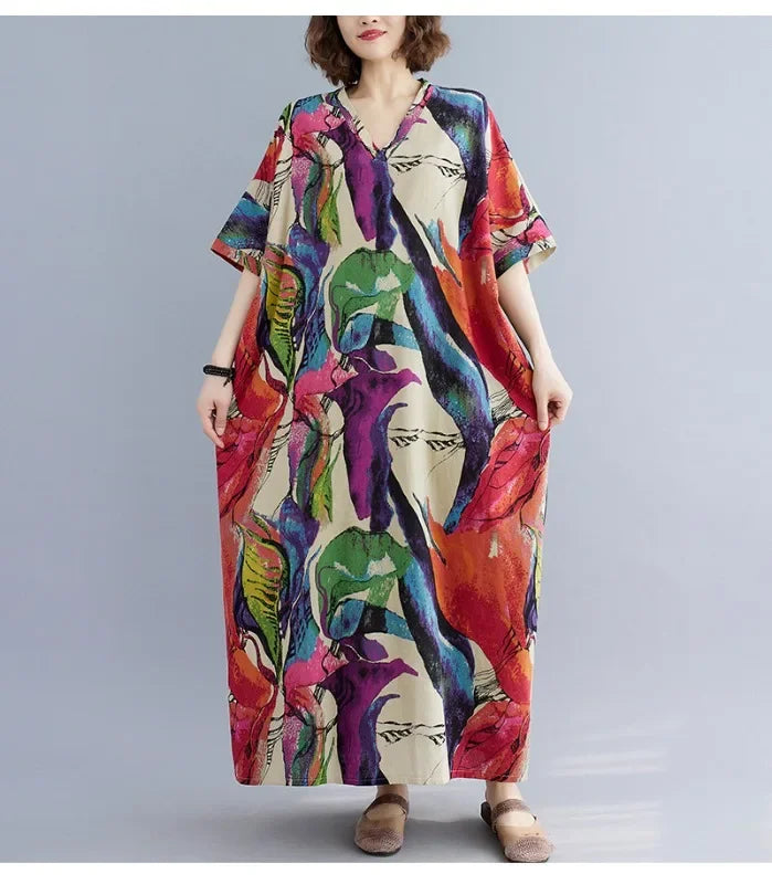 Summer Dress for Women Clothing Long Dress Fashion Clothes Cotton Vintage Harajuku Elegant Streetwear Maxi Beach Dresses