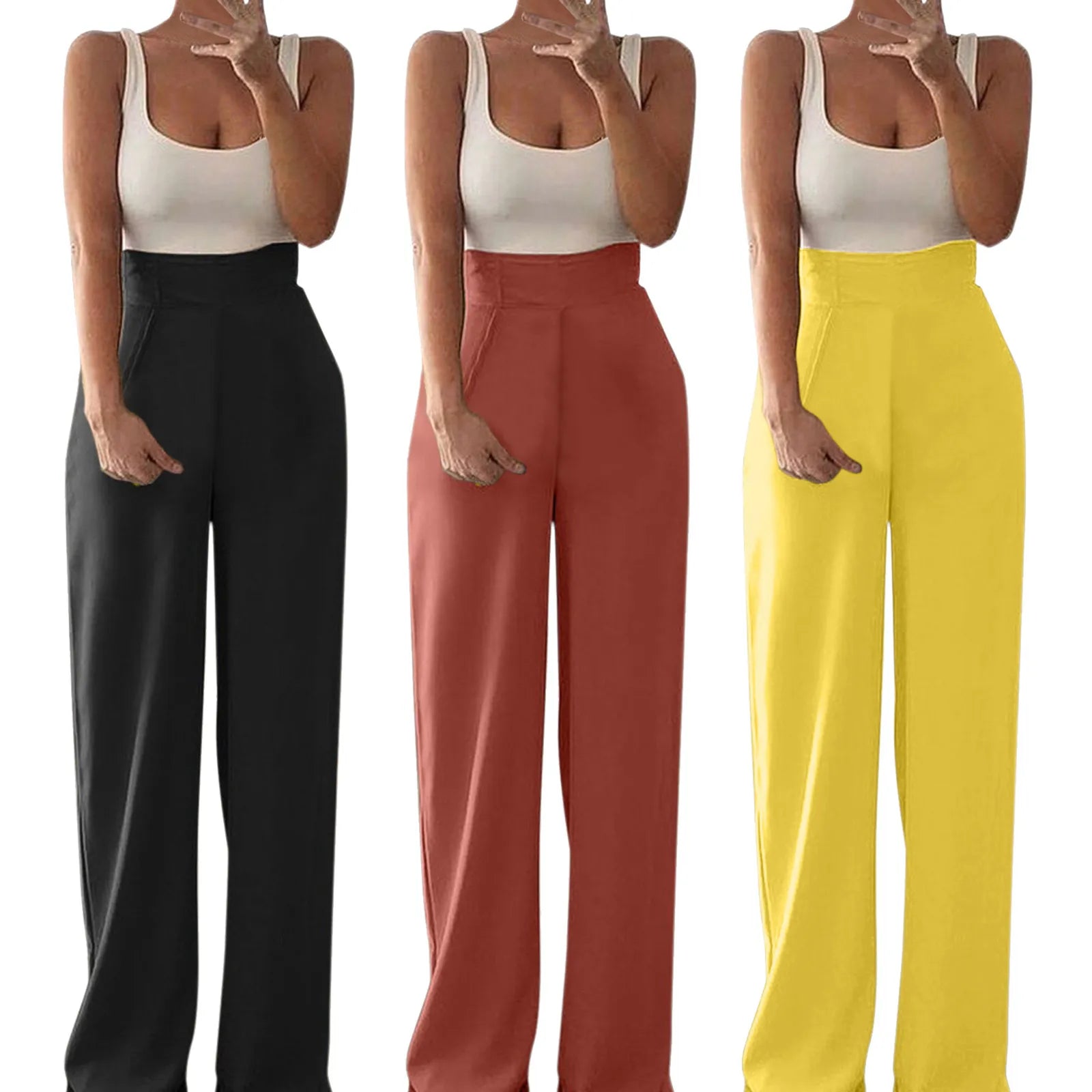 Sexy Rompers Jumpsuit Pants For Women Sleeveless Outdoor Fashion Causal Sleeveless Wide Leg Trousers Elegant Workplace Clothing Badiee Stylez