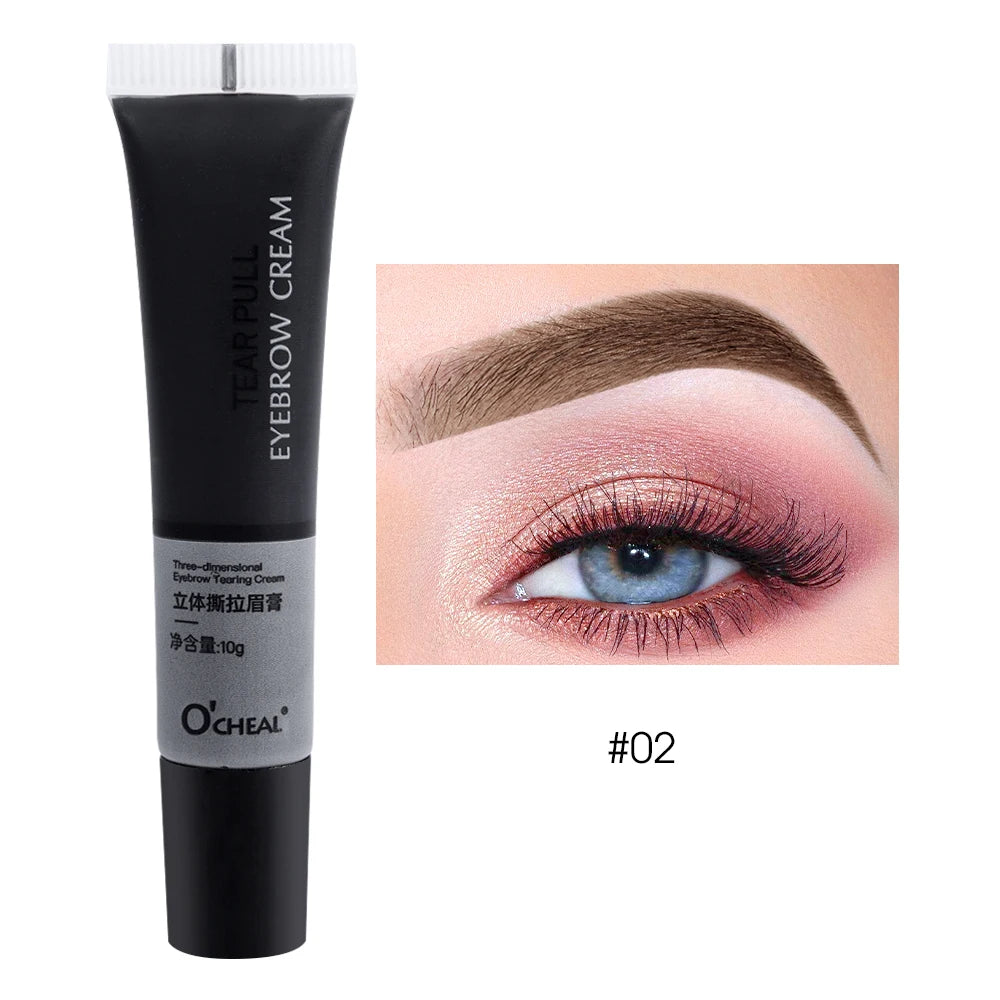 Waterproof Peel Off Eyebrow Gel Semi-Permanent Eye Brow Enhancer Tattoo Tint Long-lasting Black Brown Dye Eyebrow Cream Cosmetic C02