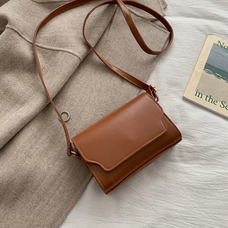 Mini Crossbody Bag for Women PU Leather Shoulder Bags Luxury Designer Handbag Fashion Female Messenger Small Square Pocket light brown (20cm<Max Length<30cm) CHINA