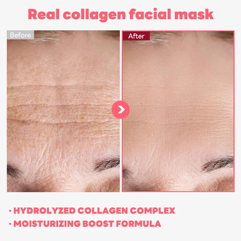 Anti Wrinkle Collagen Wrapping Peel Off Facial Mask Korean Collagen Wrapping Mask Tighten Face Lifting Moisturizing Care Mask