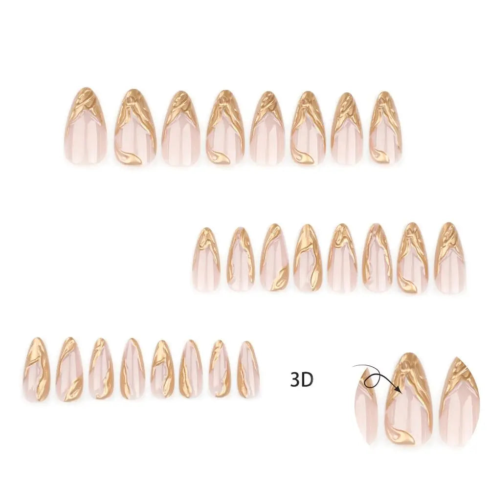 24pcs Manicure Long Almond False Nails Stiletto Ballerina Fake Nials Detachable Halloween Bat French Nail Tips DIY