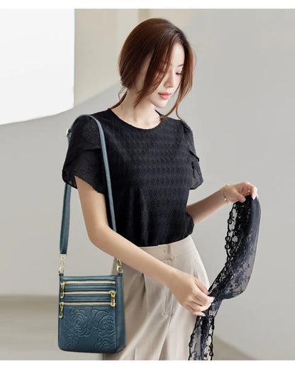 Three Zippers Design Crossbody Bags for Women Soft Leather Handbags High Quality Shoulder Bag Bolsa Women Messenger Bags Sac