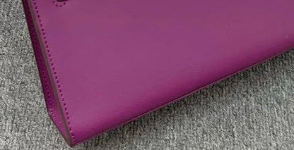 mini bucket handbag swift leather party fashion Clutch bag genuine women luxury shoulder Chain bag girl shopping bag fashion bag PURPLE 22cm