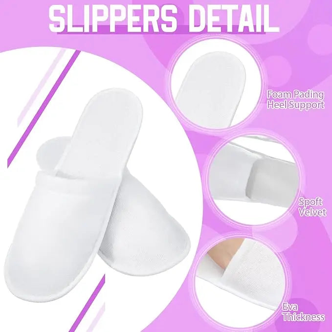 54pcs Spa Robe Sleepover Party Supplies Satin Bridesmaids Robes Includes 18 Kimono Robe Rose 18 White Hotel Spa Slippers 18 Eye