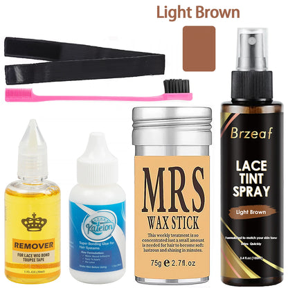 Wig Glue Spray for Front Lace Wig Lace Melting Spray for Wigs Melting Spray Lace Bond Spray Lace Glue Kit Wig Install Kit