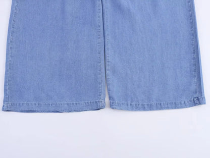 HH Women Solid Pant Sets Short Sleeves Bow Single-breasted Turn-Down Collar Shirts+Autumn Elastic Waist Pockets Wide Leg Pants Badiee Stylez