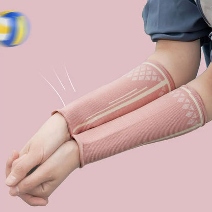 Sports Safety Sports Accessories Forearm Compression Sleeve Sports Wristbands Wrist Support Volleyball Arm Sleeves Arm Warmers pink