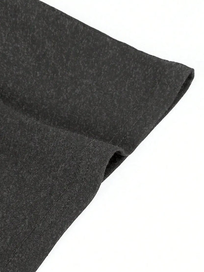 Plus - Size White Round Neck T - Shirt with Heart - Flower - themed Print: Sweet - patterned and Fashion - casual