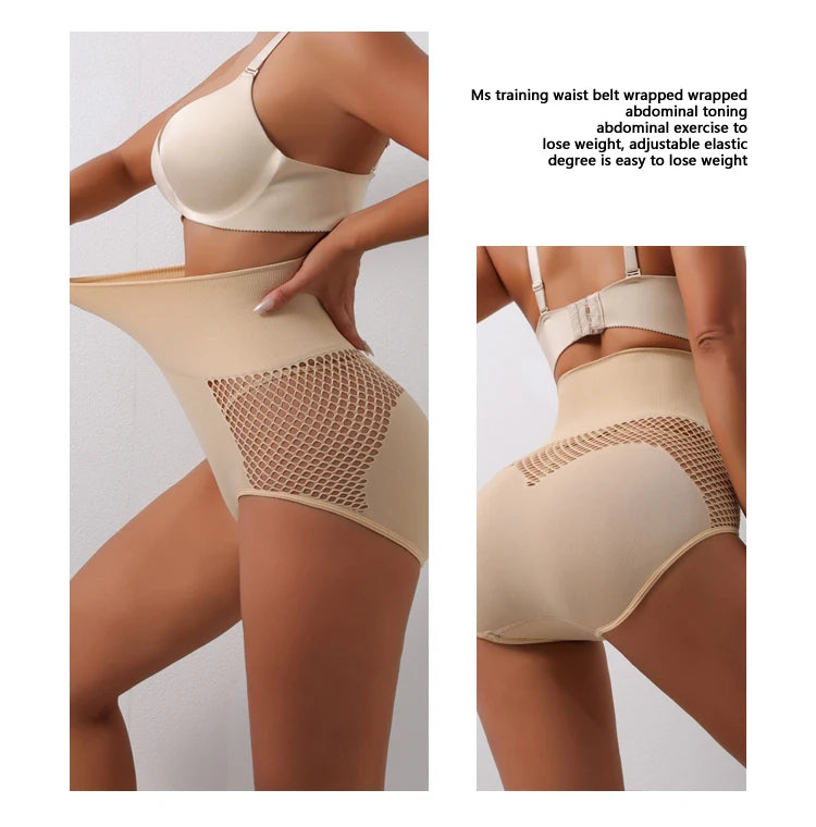 Flarixa 1/2/3Pcs Hollow Belly Control Shapewear Women Panties High Waist Double Layer Tummy Shaper Heart-shaped Hip Lift Pants Badiee Stylez