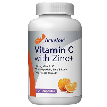 Vitamin C & Zinc Supplement, Excellent Source of Key Immune Health Nutrients, Antioxidant, 1000 mg, Immune Support, 120 Capsules 120coumt United States