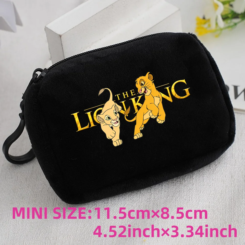 The Lion King Coin Purse Mini Coin Key Bag Money Pocket Plush Wallet Kid Cartoon Cute Moneybag Kawaii Birthday Gift Storage Bag 1pcs-015