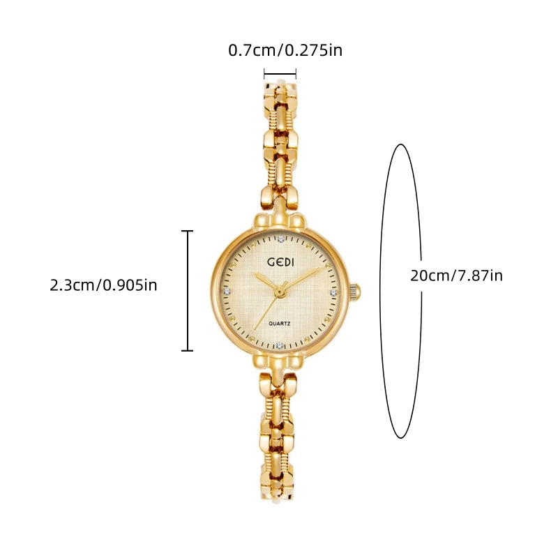 New Elegant Women's Watch Luxury Slim Gold Bracelet Watch Fashion Ladies Quartz Wristwatches Clock Gifts For Woman montre femme