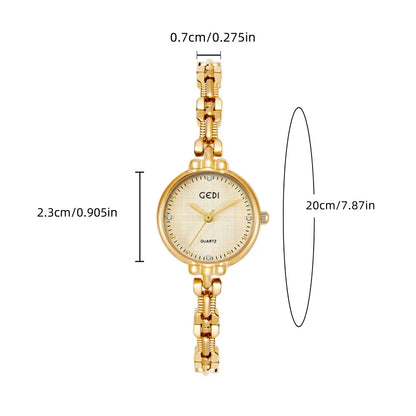 New Elegant Women's Watch Luxury Slim Gold Bracelet Watch Fashion Ladies Quartz Wristwatches Clock Gifts For Woman montre femme