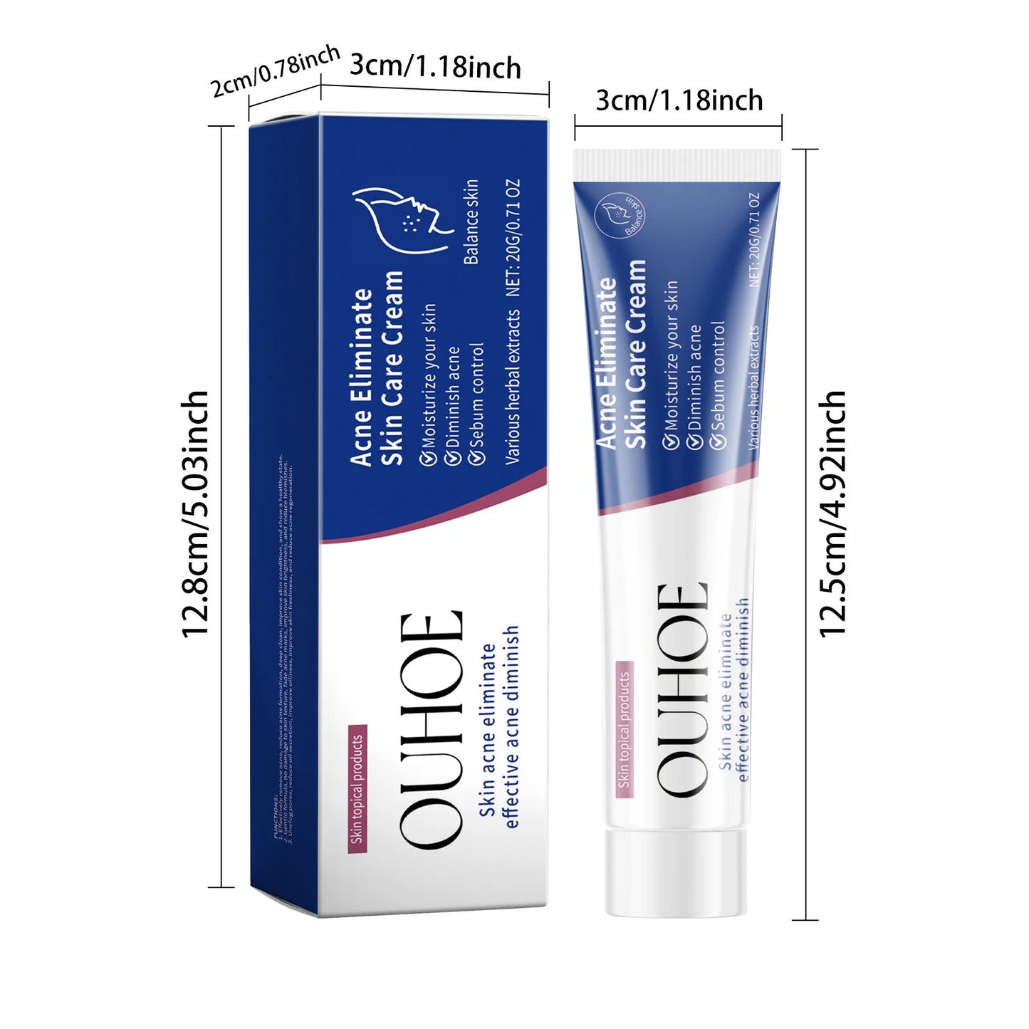 Pimple Acne Treatment Face Cream Nourish Balance Oil Control Refreshing Repairing Pimple Remover Acne Removing Cleansing Cream