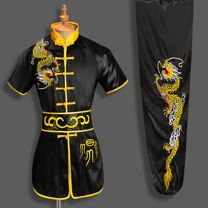 Men Women Chinese Traditional Dragon Wushu Uniform Kung Fu Clothing Set Martial Arts Uniform Tai Chi Kleding Taoist Shaolin Badiee Stylez