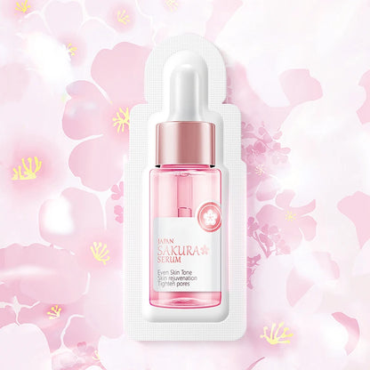 Sakura Whitening Face Serum Fade Fine Lines Anti Aging Tighten Pores Improve Melanin Pigment Dull Moisturizer Brighten Skin Care 1pcs 1.5ml