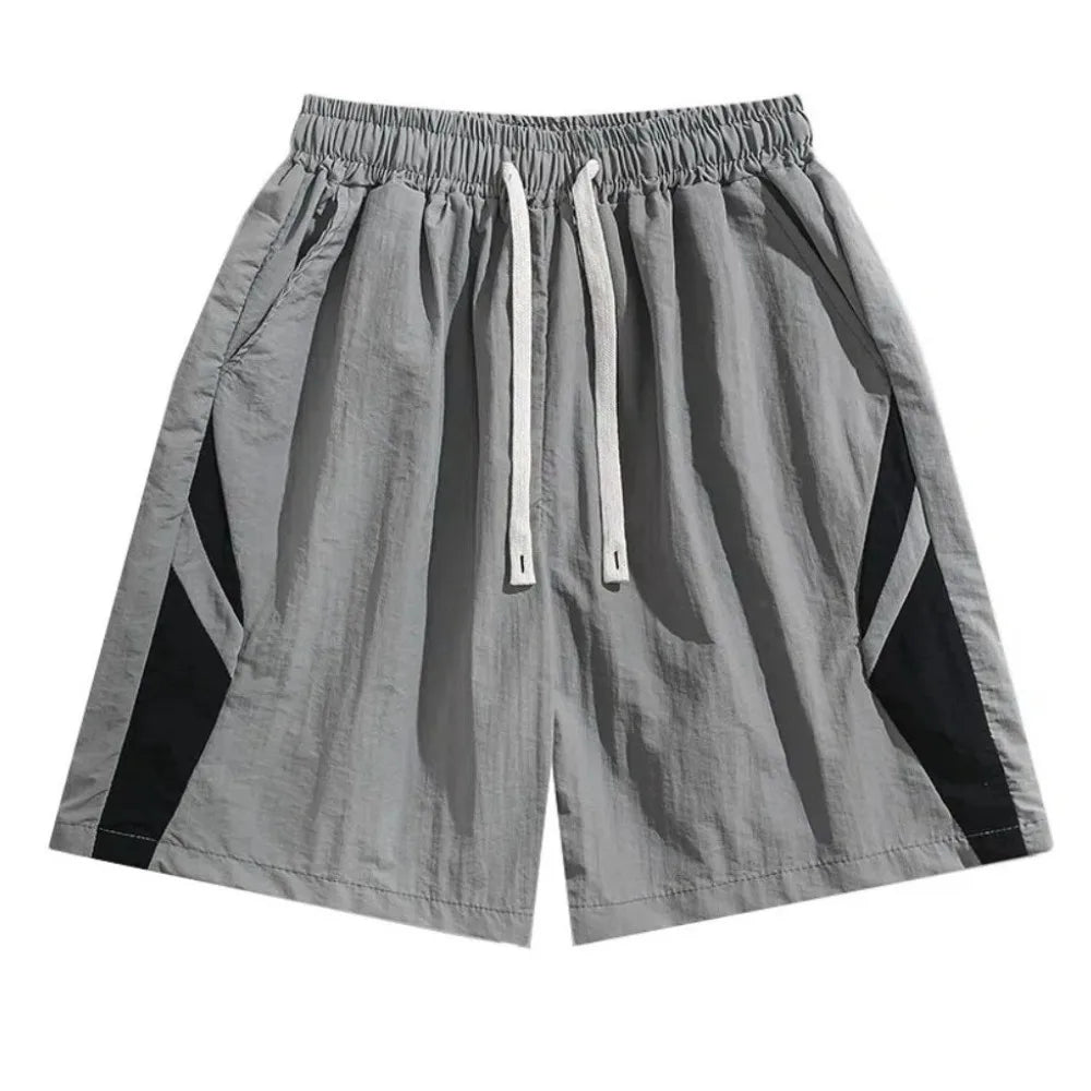 Large Size Loose Casual Thin Shorts High Waist Drawstring Wide Leg Shorts Summer Beach Knee Length Pants Men Badiee Stylez