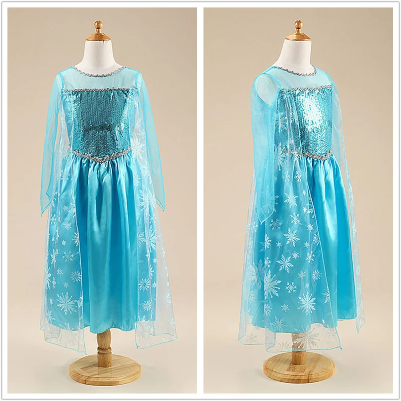 Elsa Dress for Girls 3-10Y Birthday Role Elsa Princess Dress For Kids Halloween 2024 Carnival Easter Party Cosplay Girls Costume