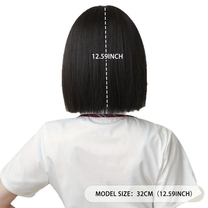 New synthetic wig female short hair refreshing personality high temperature silk holiday party daily complete full head cover