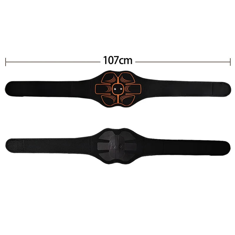 Abs Trainer EMS Abdominal Muscle Stimulator Electric Toning Belt USB Recharge Waist Belly Weight Loss Home Gym Fitness Equiment