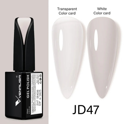Venalisa 15ml Nail Prep Dehydrator Fast Dry Acid-Free Primer Bond Natural for Builder Jelly Gel Nail Gel Polish Color GelVarnish JD47 jelly color