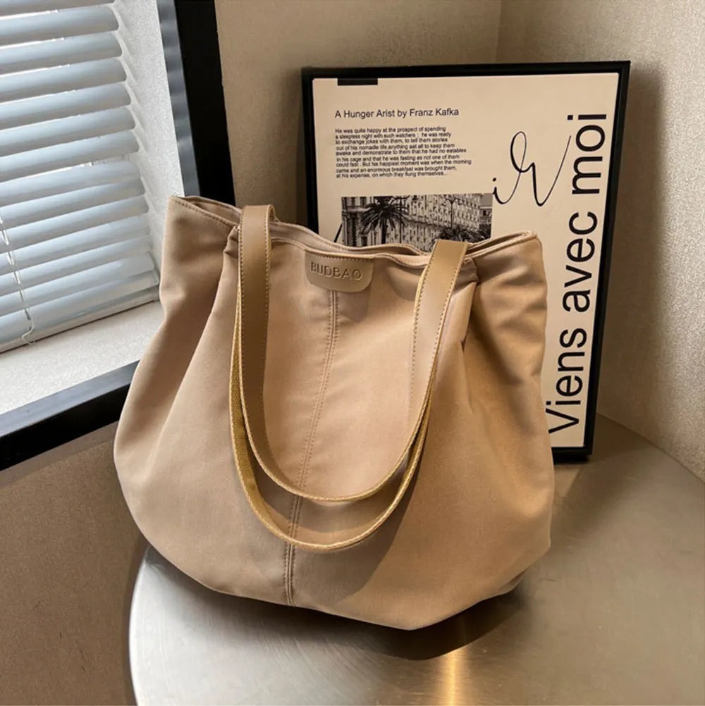 Casual Women's Bag New Large Capacity Canvas Tote Bag Lightweight Women Shoulder Bags Simple Style Female Handbags HJ8396