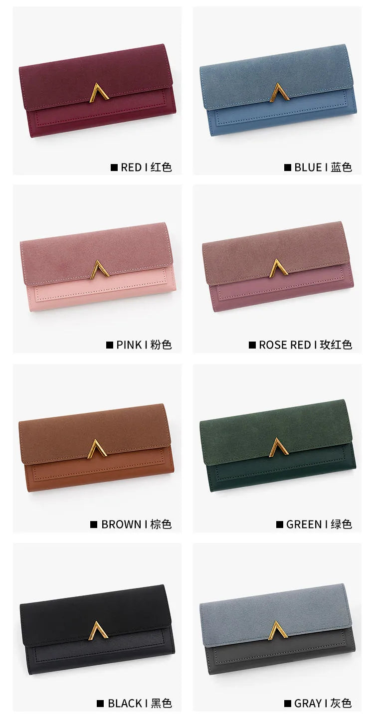 Long Purses For Women Wallet New Fashion Long Coin Purse Card Holder Small Ladies Wallet Female Hasp Mini Clutch billetera bolas