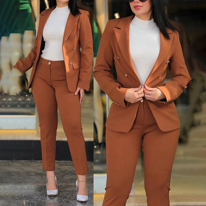 Fashionable Business Look Business Wear Casual Trousers M Orange All Seasons Casual Style Long Sleeve Style New Condition