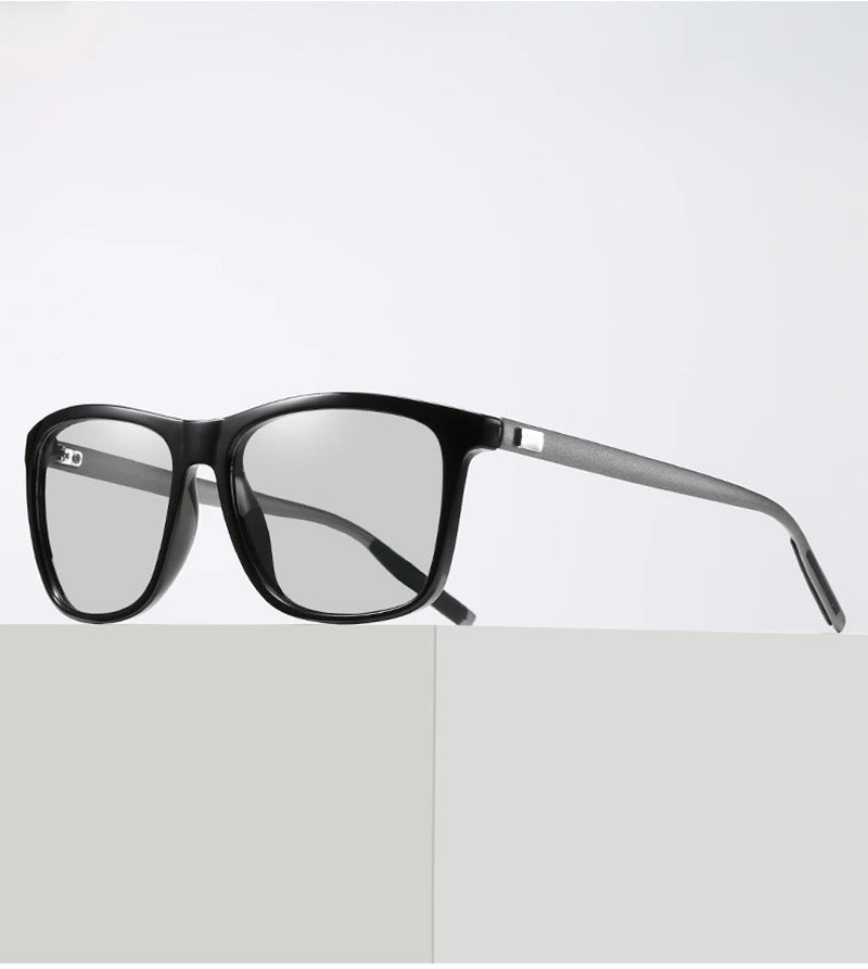 Luxury Square Photochromic Sunglasses Men Women Classic Black Polarized Sun Glasses Male High Quality Chameleon Driving Shades