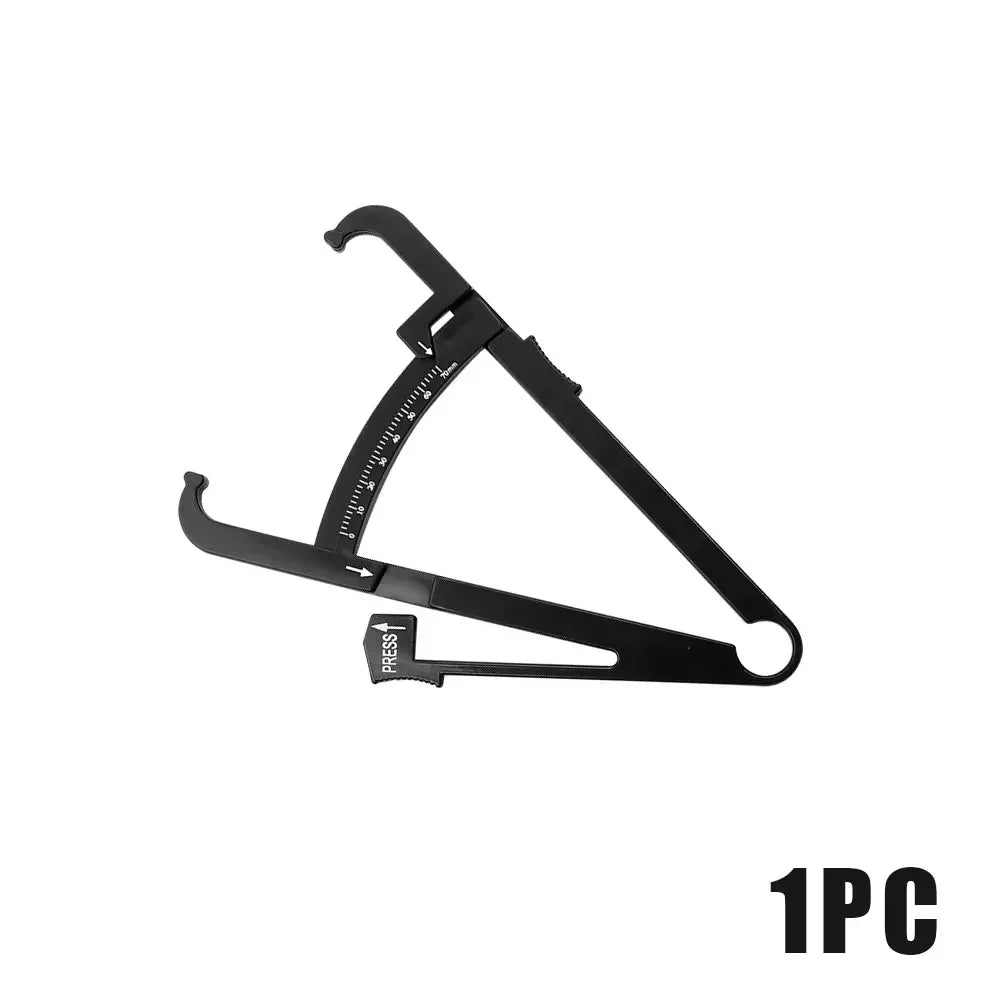1pc Household Non-slip Body Fat Testing Tool Caliper Fitness Measure High Precision Sebum Meter Body Fat Thickness Monitor Clip Black