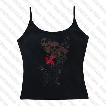 Aesthetic 2023 Goth Crop Top y2k Women Harajuku O Neck Short Sleeve Sweat Shirt Graphic Pattern Fairy Grunge Clothing crop tops Black3