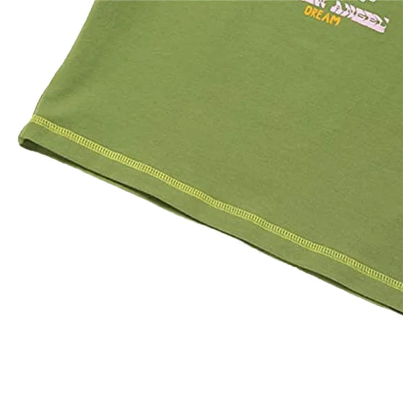 Gothic Graphic Printed T-Shirt For Ladies Harajuku Short Sleeve Crop Top Angels And Demons Print Tee Tops Women