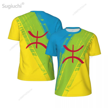 2025 New Amazigh BERBER 3D Printing Flag Mesh T-shirts Men Women Clothing Sports Breathable For Running Bike Fitness T shirt 1
