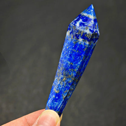Natural Red Glue Flower Wand White Crystal Tower Home Decoration Rock Quartz Wand Single Point Polished Obelisk Healing Gift Lapis lazuli hieght 5-7cm 1pc